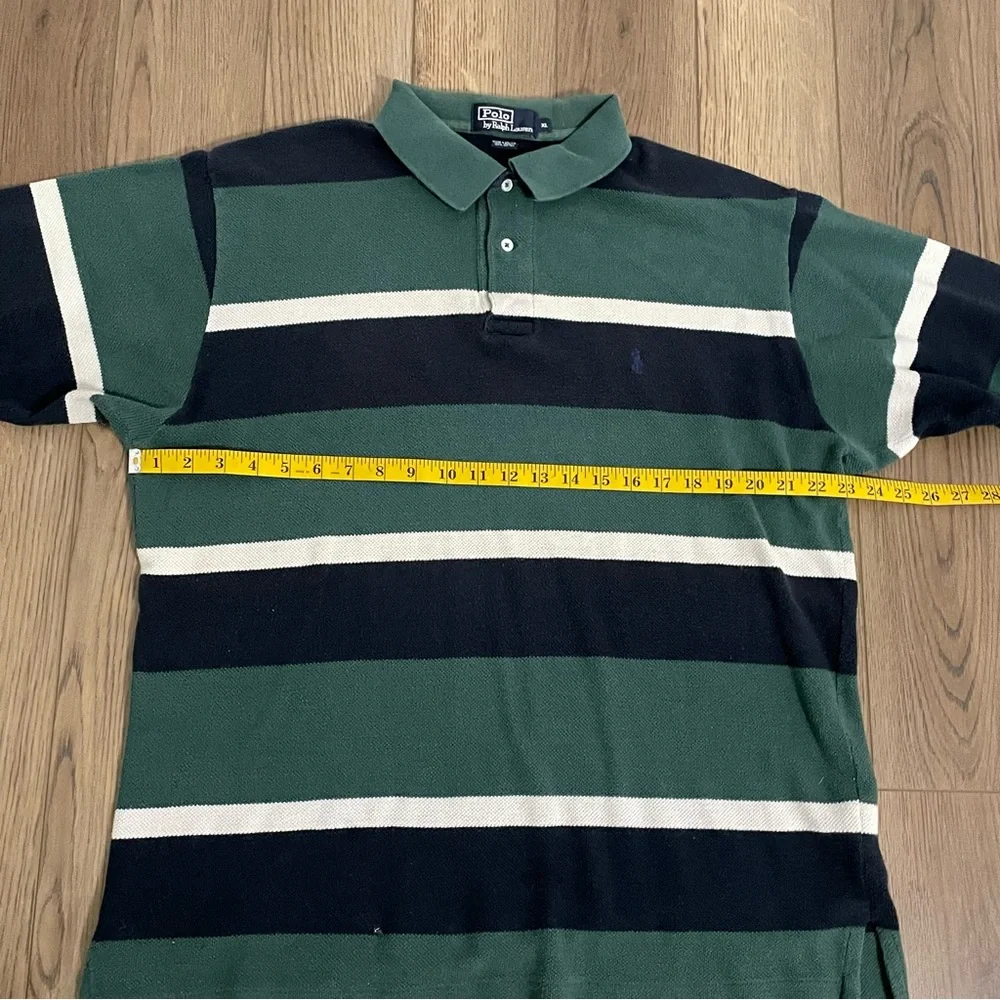 Polo by Ralph Lauren Green Blue Stripe Polo‎ Shirt